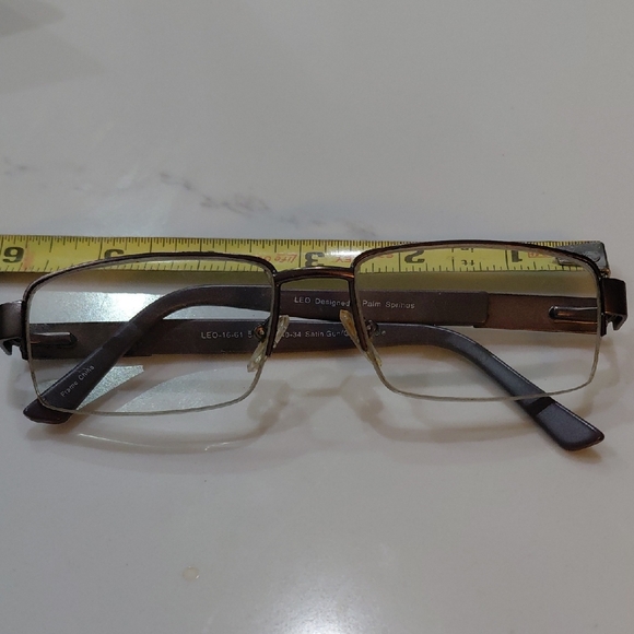 Mens Leo 'Color Satin Gun Gray Marble' Metal Presciption Eye-Glasses